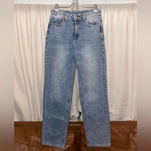 High waisted straight jeans